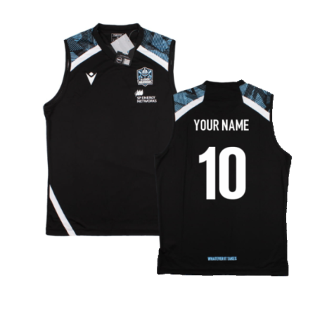 2022-2023 Glasgow Warriors Sleeveless Gym Vest (Black) (Your Name)