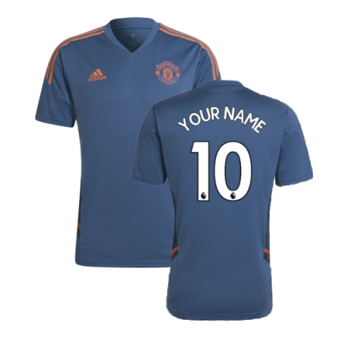 2022-2023 Man Utd Training Shirt (Blue) (Your Name)