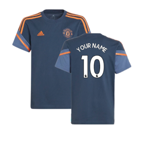 2022-2023 Man Utd Training Tee (Crew Navy) - Kids (Your Name)