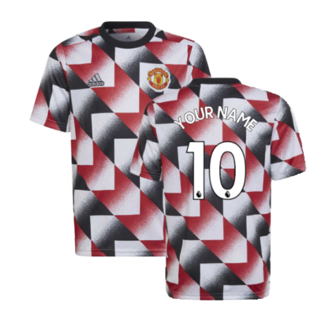 2022-2023 Man Utd Pre-Match Shirt (White) - Kids (Your Name)