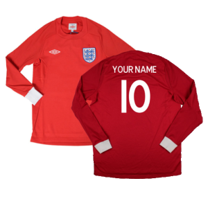 2010-2011 England Away LS Shirt (Kids) (Your Name)