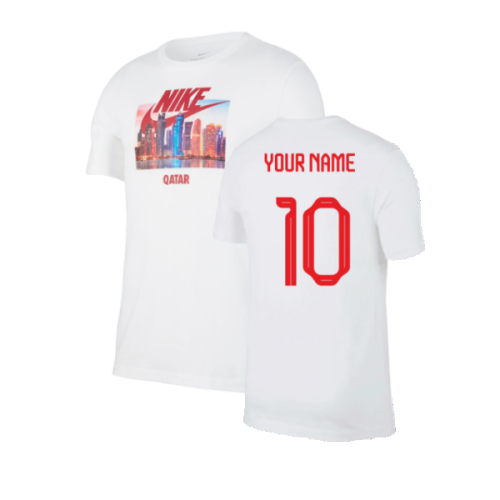 2022-2023 Qatar Photo Tee (White) (Your Name)