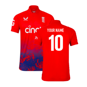 2023 England Cricket T20 Pro SS Jersey (Red)