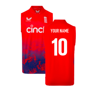 2023 England Cricket T20 Pro Sleeveless Vest (Red)