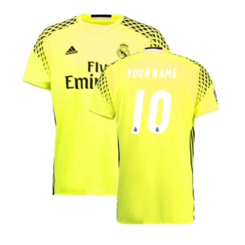 2016-2017 Real Madrid Away Goalkeeper Shirt (Solar Yellow) (Your Name)