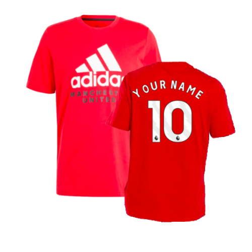 2023-2024 Man Utd DNA Graphic Tee (Red) (Your Name)