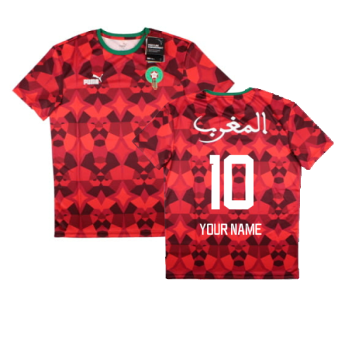 2023-2024 Morocco FtblCulture Tee (Red) (Your Name)