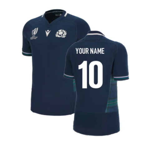 Scotland RWC 2023 Limited Edition Bodyfit Home Rugby Shirt (Your Name)