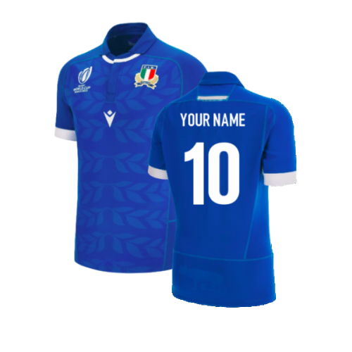 Italy RWC 2023 Authentic Home Rugby Shirt (Your Name)