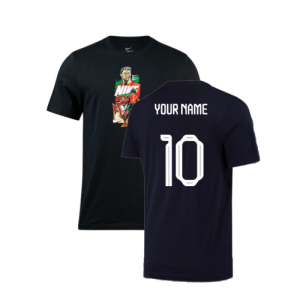 2022-2023 Portugal Ronaldo Player Tee (Black) - Kids