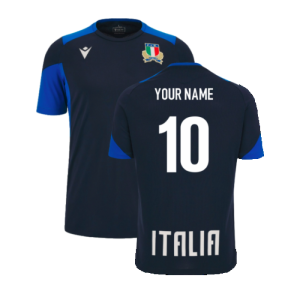 2023-2024 Italy Rugby Training Shirt (Navy)