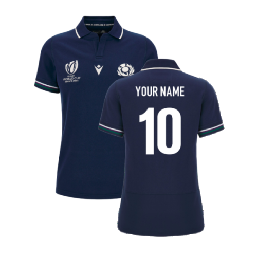 Scotland RWC 2023 Home Cotton Rugby Shirt (Ladies) (Your Name)