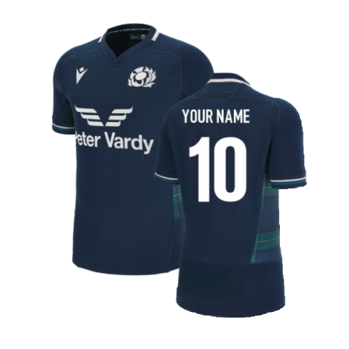 2023-2024 Scotland Home Rugby Authentic Body Fit Shirt (Your Name)