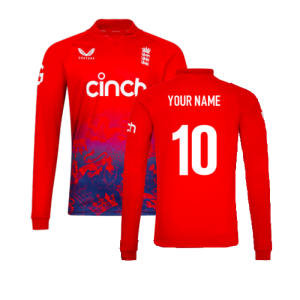 2023 England T20 Pro Shirt Long Sleeve Jersey (Your Name)