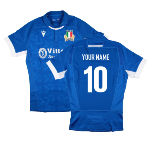 2023-2024 Italy Rugby Home Authentic Body Fit Shirt (Your Name)