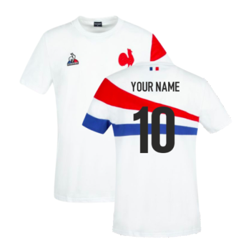 2023-2024 France Rugby Presentation Tee (White) (Your Name)