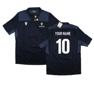 2023-2024 Samoa Rugby Training Jersey (Navy) (Your Name)