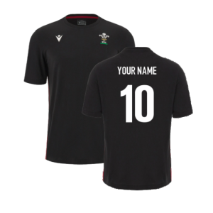 2023-2024 Wales Rugby Travel Cotton Shirt (Black)