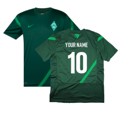 2011-2012 Werder Bremen Training Shirt (Green) (Your Name)