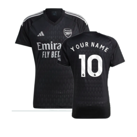 2023-2024 Arsenal Home Goalkeeper Shirt (Black) (Your Name)