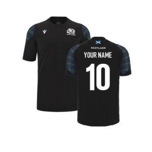 2023-2024 Scotland Rugby Travel Cotton Tee (Black) - Kids