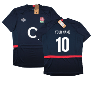 2023-2024 England Rugby Gym Tee (Navy Blazer)