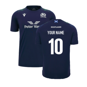 2023-2024 Scotland Rugby Training Gym Tee (Navy) - Kids