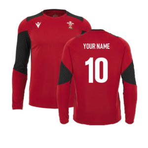 2023-2024 Wales Rugby Long Sleeve Training Tee (Red) 2023-2024 Wales Rugby Long Sleeve Training Tee (Red)