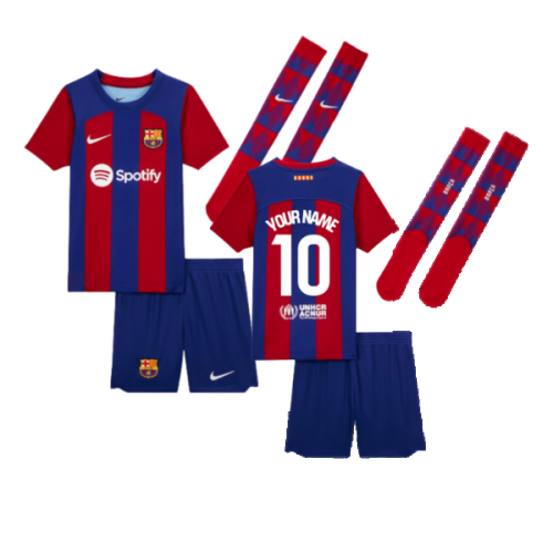 2023-2024 Barcelona Home Mini Kit (Your Name)