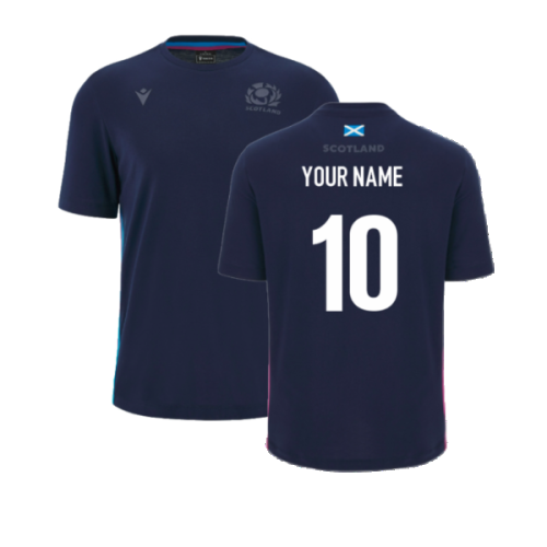 2023-2024 Scotland Rugby Leisure Tee (Navy) (Your Name)