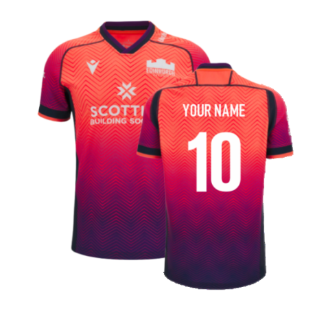 2023-2024 Edinburgh Rugby Training Jersey (Coral) (Your Name)