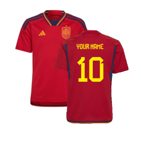 2022-2023 Spain Home Shirt (Kids) (Your Name)