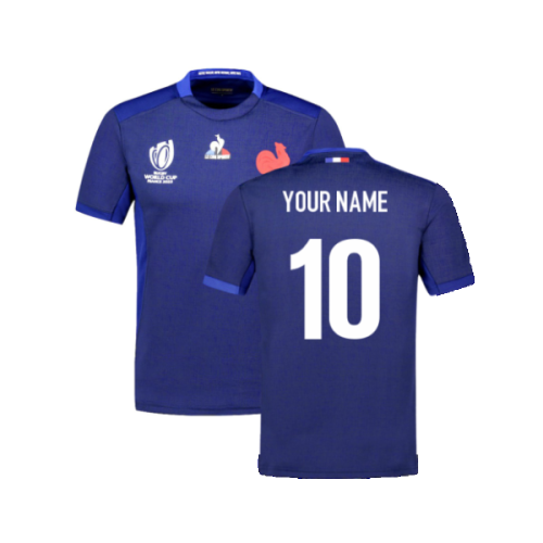 France RWC 2023 Rugby Home Shirt (Kids) (Your Name)