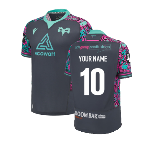 2023-2024 Ospreys Rugby Euro Poly Replica Shirt (Your Name)