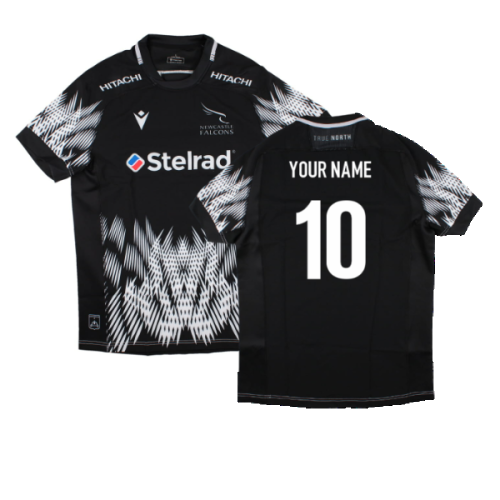 2023-2024 Newcastle Falcons Rugby Training Jersey (Black) (Your Name)