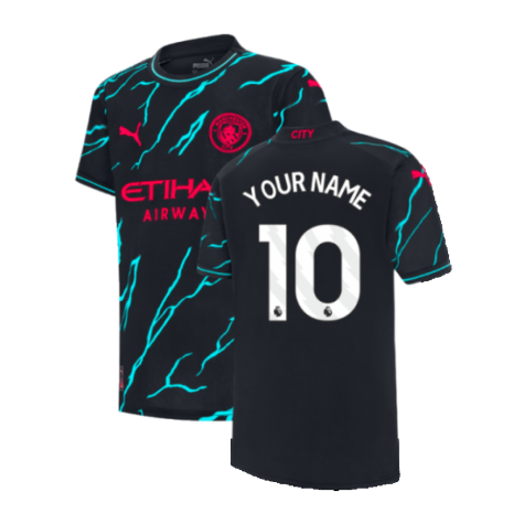 2023-2024 Man City Third Shirt (Kids) (Your Name)