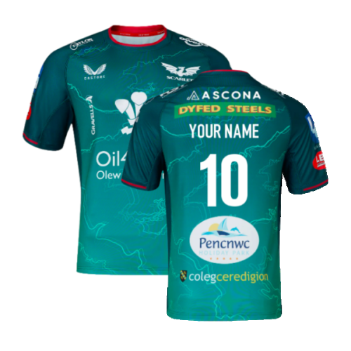 2023-2024 Scarlets Away Rugby Shirt (Your Name)