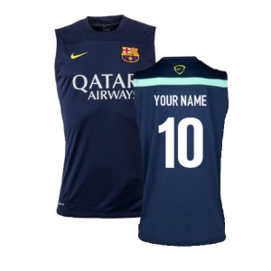 2013-2014 Barcelona Sleeveless Top (Navy)