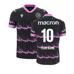 2024-2025 Barbarians Rugby Training Jersey (Black-Pink) (Your Name)