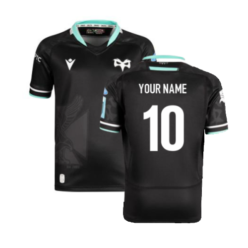 2023-2024 Ospreys Rugby Home Poly Replica Shirt (Kids) (Your Name)