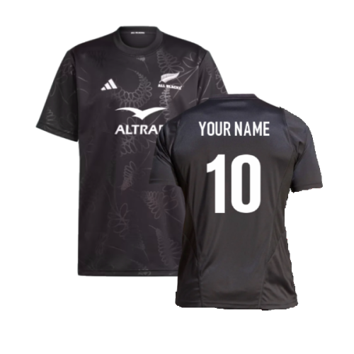 2023-2024 All Blacks Rugby Supporters Tee (Black) (Your Name)