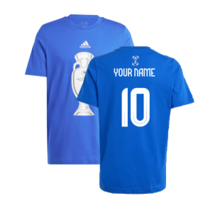 adidas Euro 2024 Official Emblem Trophy T-Shirt - Blue