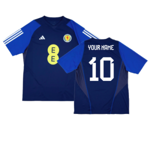 2023-2024 Scotland Player Issue Training Shirt (Navy) (Your Name)