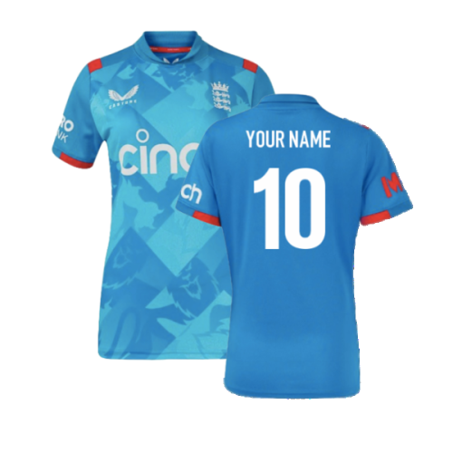 2024-2025 England Cricket ODI Replica S/S T-Shirt (Womens) (Your Name)