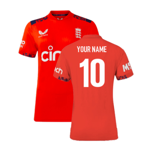 2024 England Cricket T20 Replica S/S T-Shirt (Womens) (Your Name)