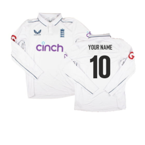 2024-2025 England Test Cricket Pro LS Shirt (White)