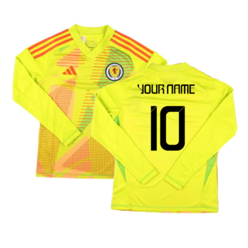 2024-2025 Scotland Home Goalkeeper Shirt (Yellow) - Kids (Your Name)