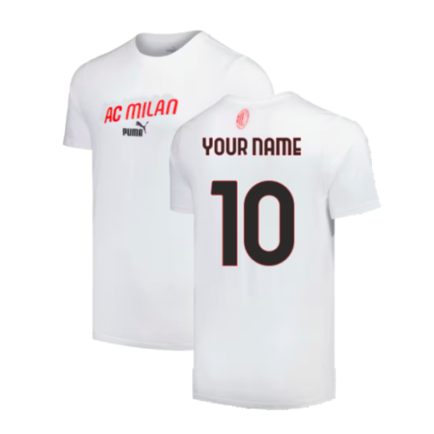 2024-2025 AC Milan ftblCulture Tee (White) (Your Name)