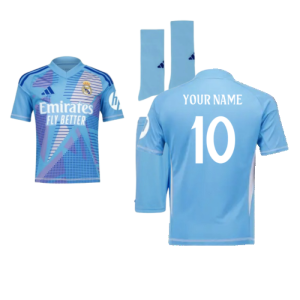 2024-2025 Real Madrid Home Goalkeeper Youth Kit (Your Name)