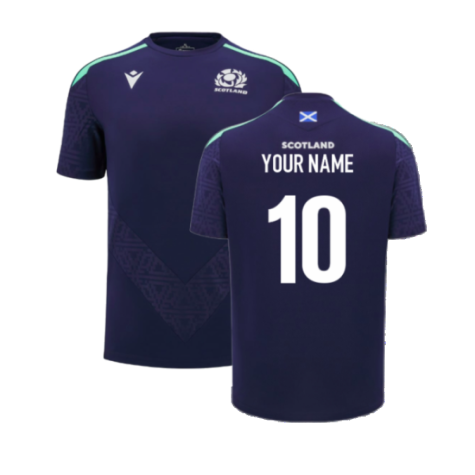 2024-2025 Scotland Rugby Training Sleeveless Shirt (Navy) (Your Name)